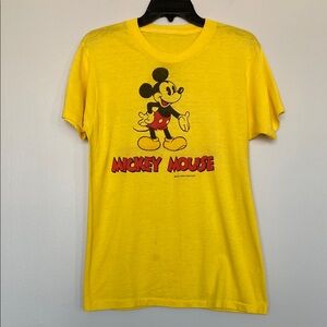 RARE Vintage 70s Mickey Mouse Double Sided T-Shirt